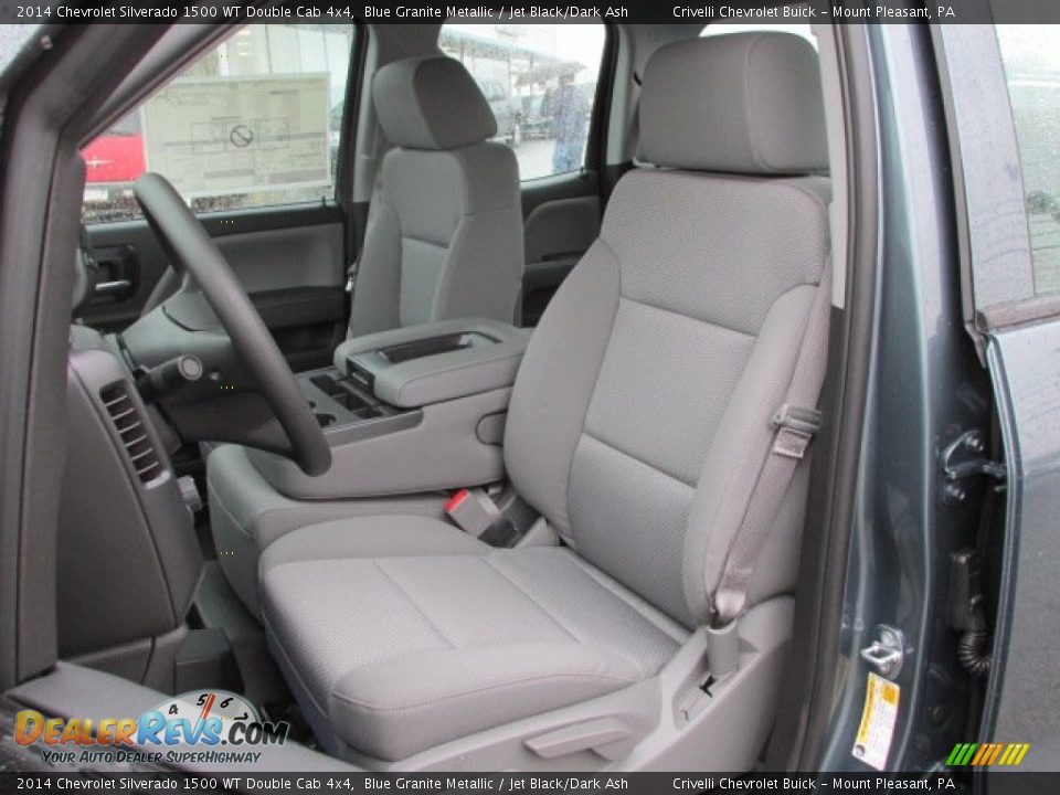 2014 Chevrolet Silverado 1500 WT Double Cab 4x4 Blue Granite Metallic / Jet Black/Dark Ash Photo #12