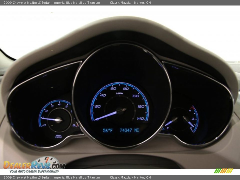 2009 Chevrolet Malibu LS Sedan Imperial Blue Metallic / Titanium Photo #10