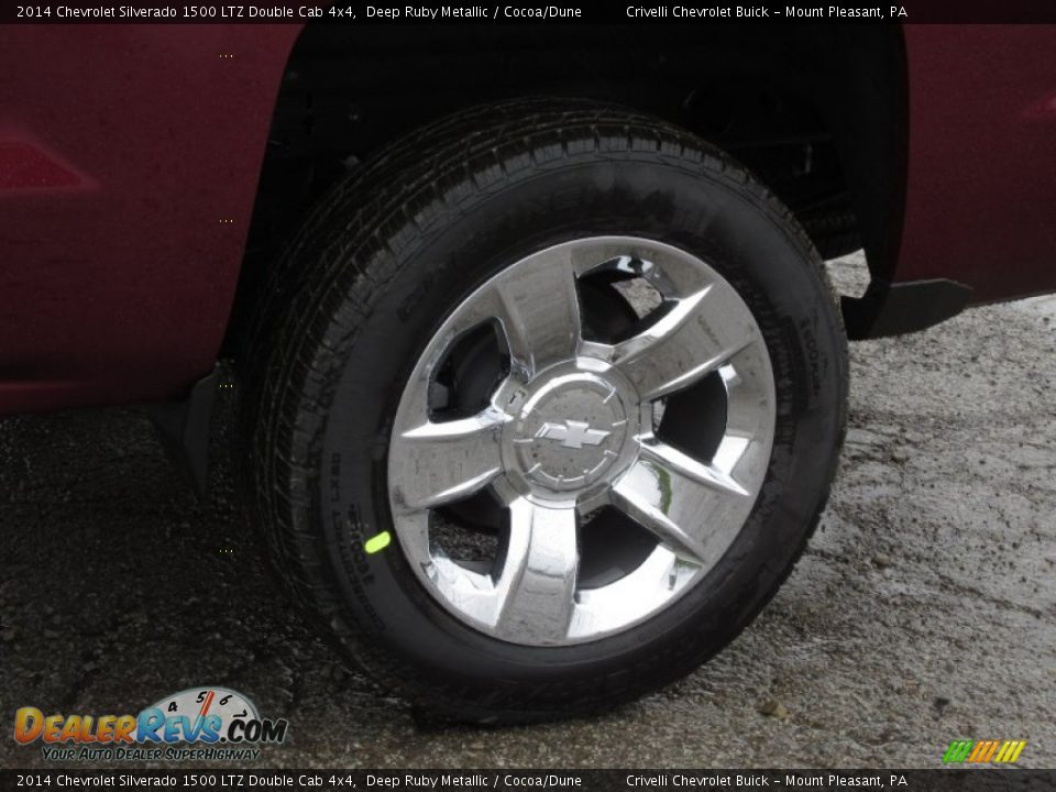 2014 Chevrolet Silverado 1500 LTZ Double Cab 4x4 Deep Ruby Metallic / Cocoa/Dune Photo #3
