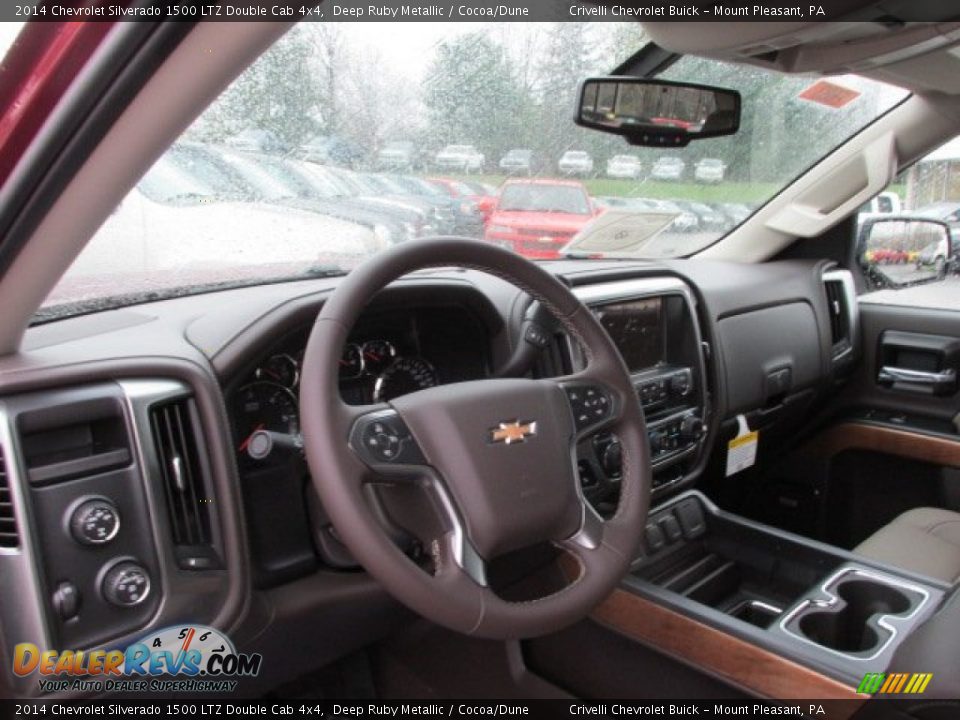 2014 Chevrolet Silverado 1500 LTZ Double Cab 4x4 Deep Ruby Metallic / Cocoa/Dune Photo #8