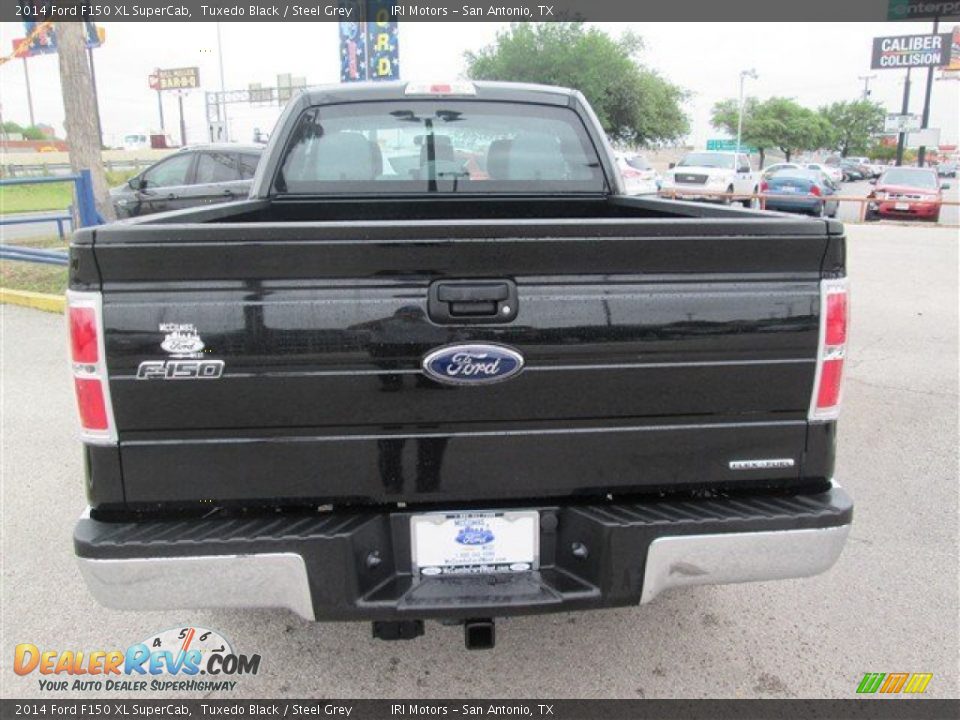 2014 Ford F150 XL SuperCab Tuxedo Black / Steel Grey Photo #5