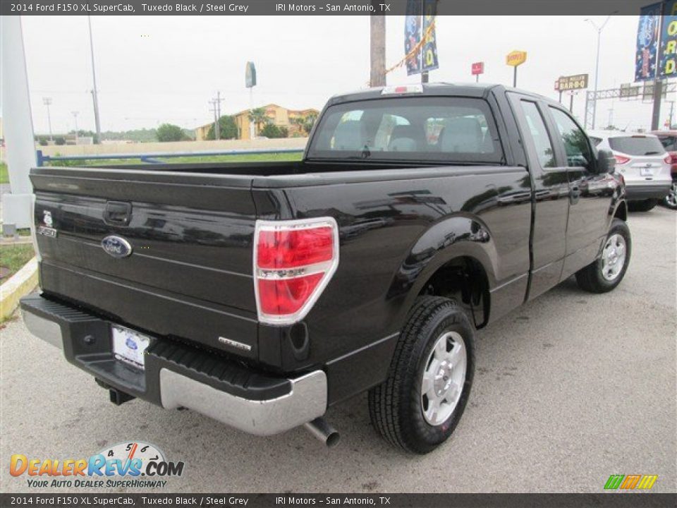 2014 Ford F150 XL SuperCab Tuxedo Black / Steel Grey Photo #6