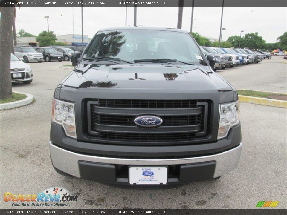 2014 Ford F150 XL SuperCab Tuxedo Black / Steel Grey Photo #9