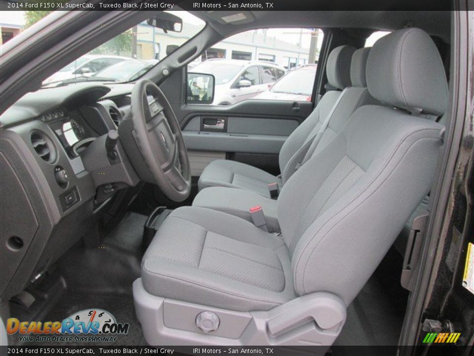 2014 Ford F150 XL SuperCab Tuxedo Black / Steel Grey Photo #10
