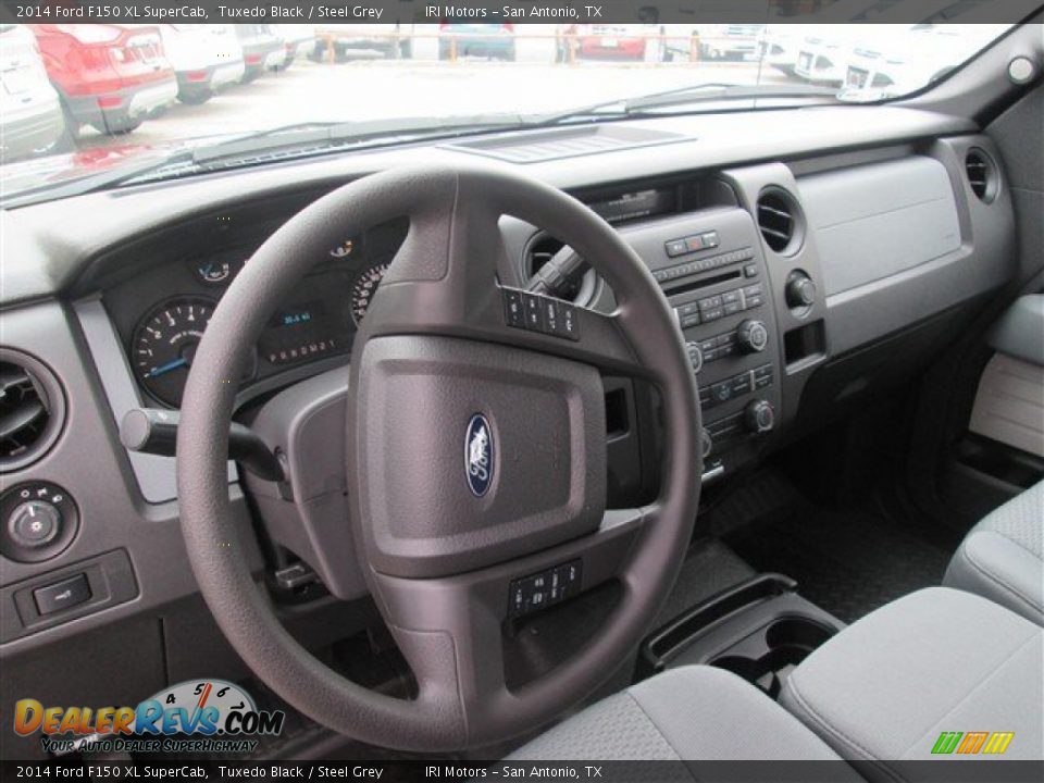 2014 Ford F150 XL SuperCab Tuxedo Black / Steel Grey Photo #11
