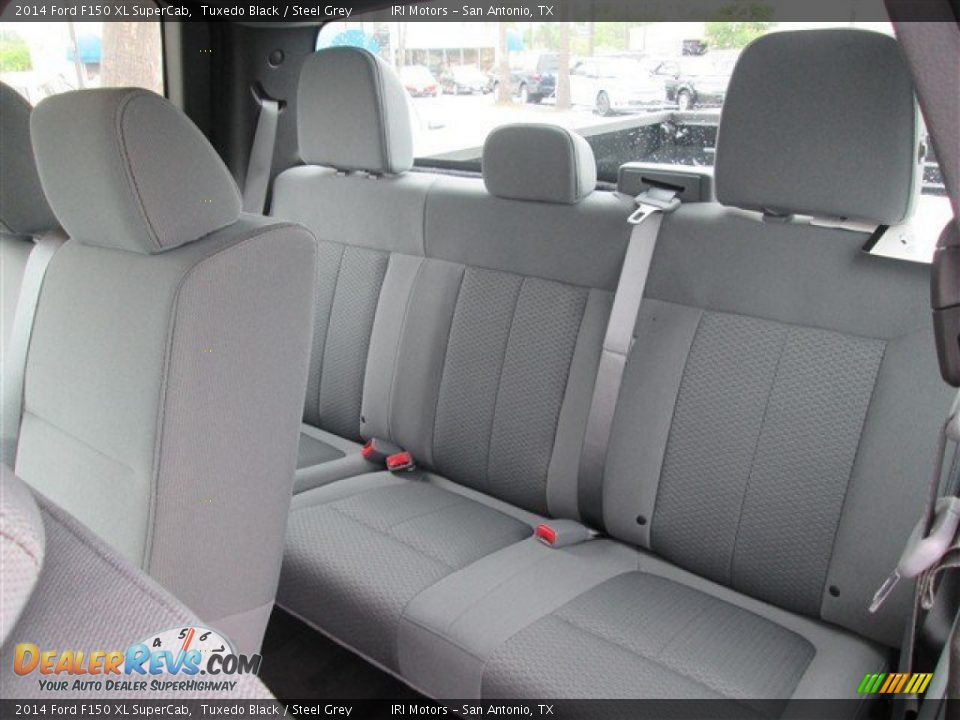2014 Ford F150 XL SuperCab Tuxedo Black / Steel Grey Photo #13