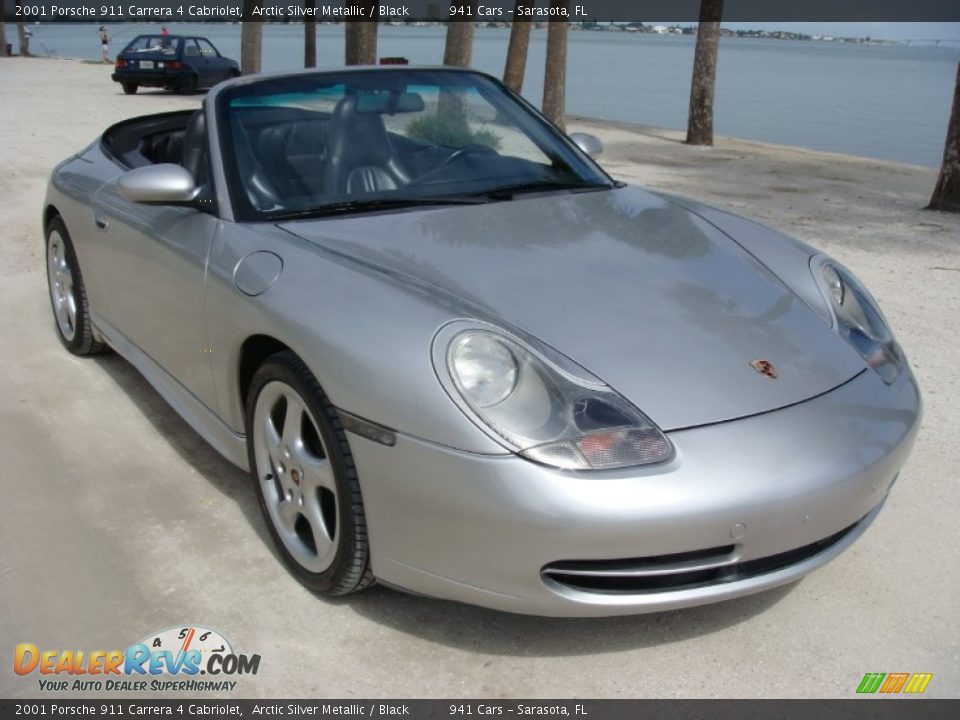 2001 Porsche 911 Carrera 4 Cabriolet Arctic Silver Metallic / Black Photo #1
