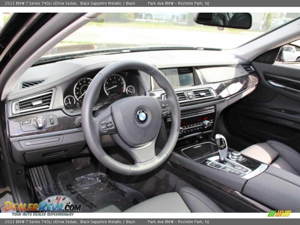 Black Interior - 2013 BMW 7 Series 740Li xDrive Sedan Photo #10