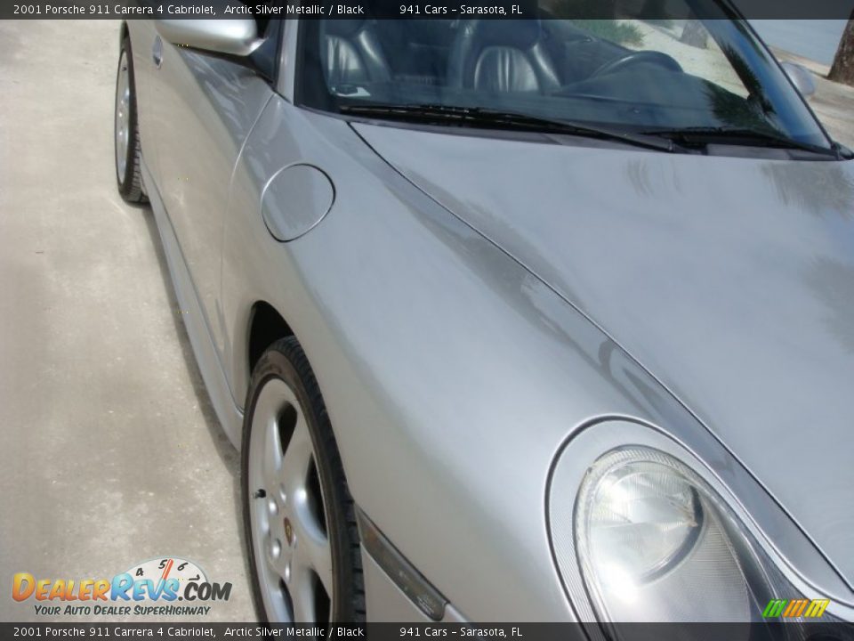 2001 Porsche 911 Carrera 4 Cabriolet Arctic Silver Metallic / Black Photo #9