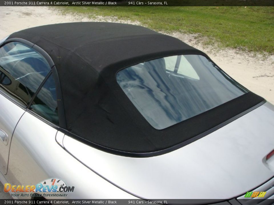 2001 Porsche 911 Carrera 4 Cabriolet Arctic Silver Metallic / Black Photo #26