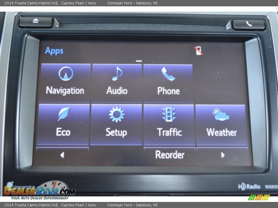 2014 Toyota Camry Hybrid XLE Cypress Pearl / Ivory Photo #13