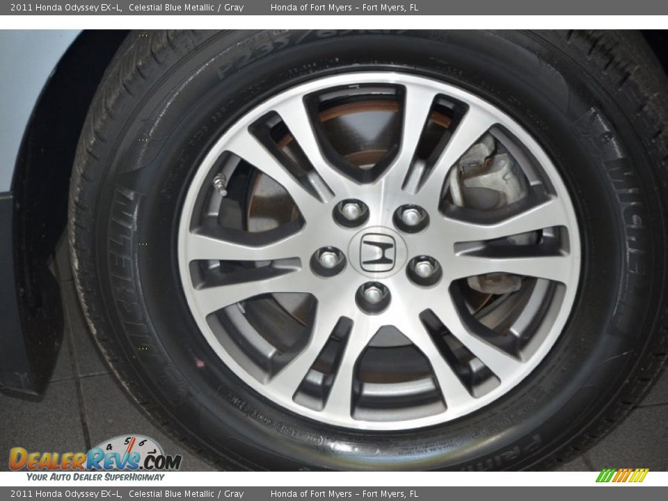2011 Honda Odyssey EX-L Celestial Blue Metallic / Gray Photo #3