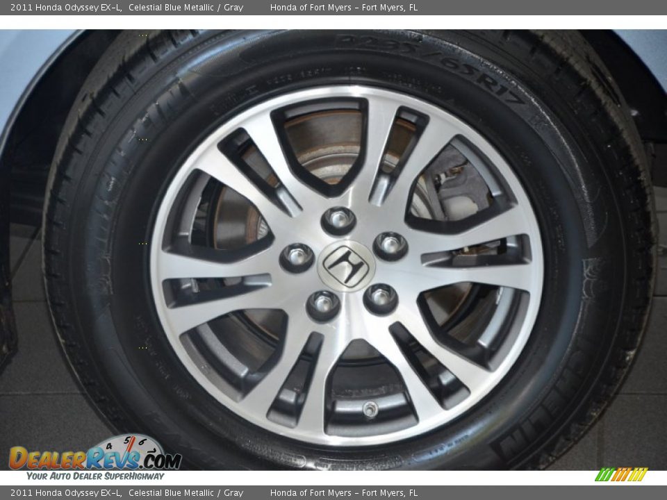 2011 Honda Odyssey EX-L Celestial Blue Metallic / Gray Photo #8