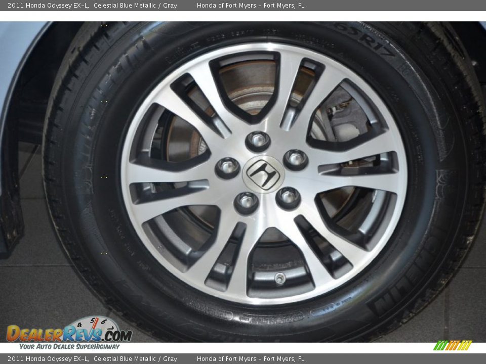 2011 Honda Odyssey EX-L Celestial Blue Metallic / Gray Photo #9
