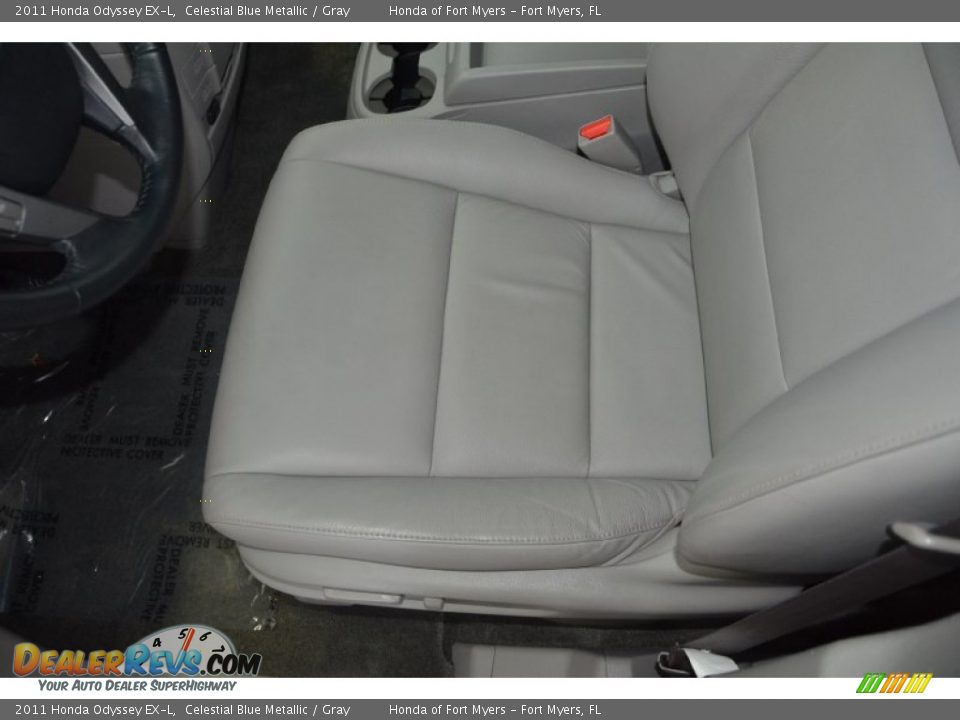 2011 Honda Odyssey EX-L Celestial Blue Metallic / Gray Photo #13