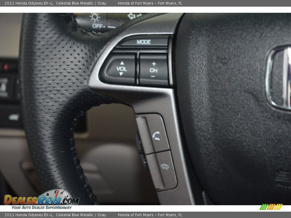 2011 Honda Odyssey EX-L Celestial Blue Metallic / Gray Photo #22