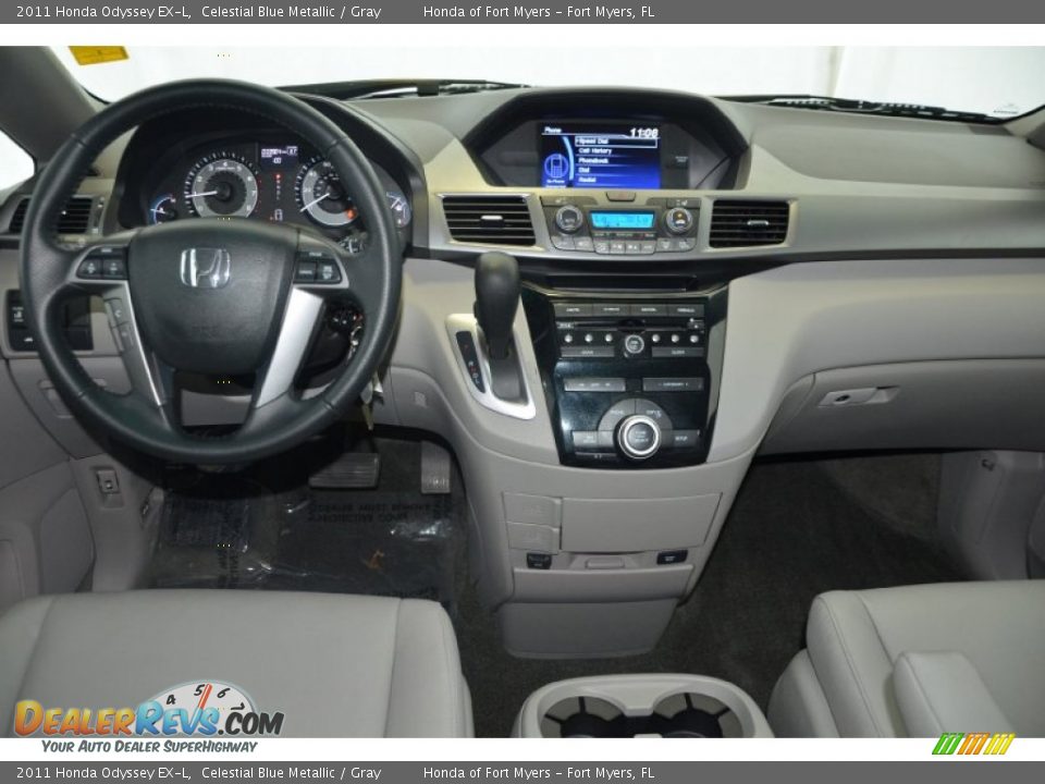 2011 Honda Odyssey EX-L Celestial Blue Metallic / Gray Photo #26