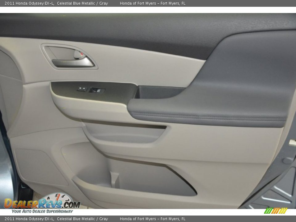 2011 Honda Odyssey EX-L Celestial Blue Metallic / Gray Photo #32
