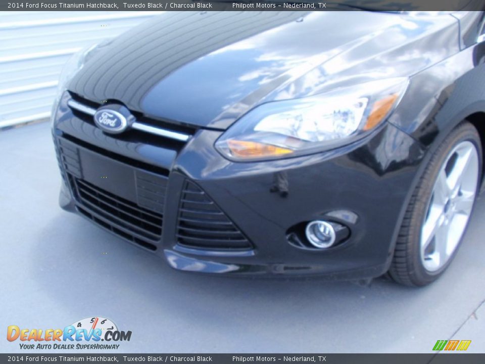 2014 Ford Focus Titanium Hatchback Tuxedo Black / Charcoal Black Photo #11
