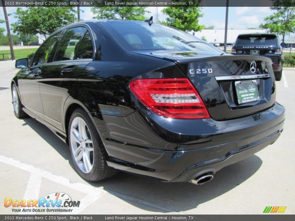 2013 Mercedes-Benz C 250 Sport Black / Black Photo #8