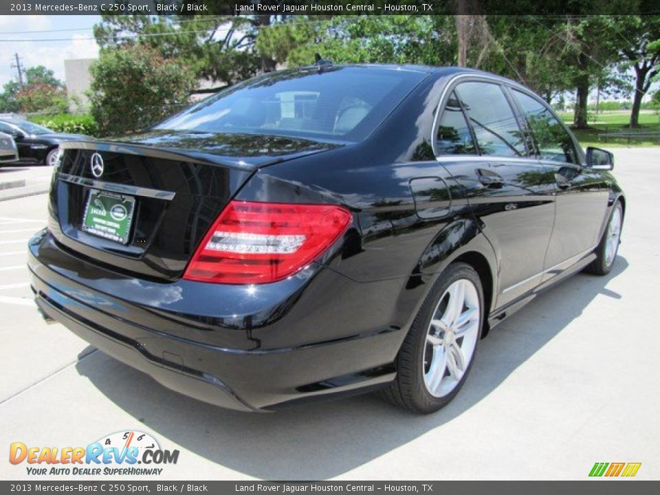 2013 Mercedes-Benz C 250 Sport Black / Black Photo #10