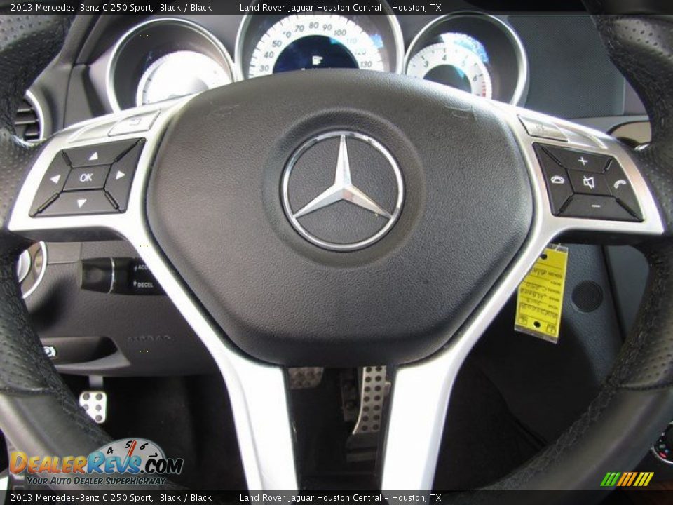 2013 Mercedes-Benz C 250 Sport Black / Black Photo #15