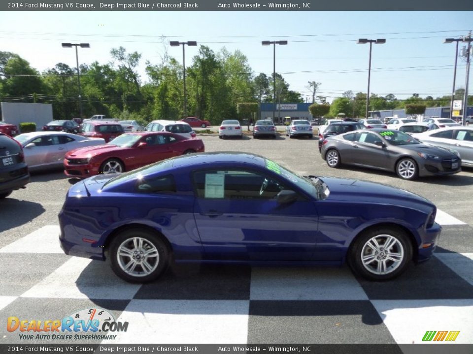 2014 Ford Mustang V6 Coupe Deep Impact Blue / Charcoal Black Photo #3