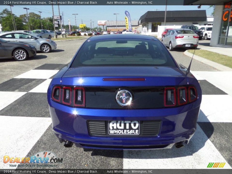 2014 Ford Mustang V6 Coupe Deep Impact Blue / Charcoal Black Photo #4