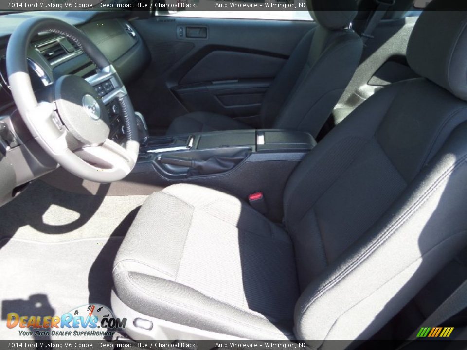 2014 Ford Mustang V6 Coupe Deep Impact Blue / Charcoal Black Photo #11