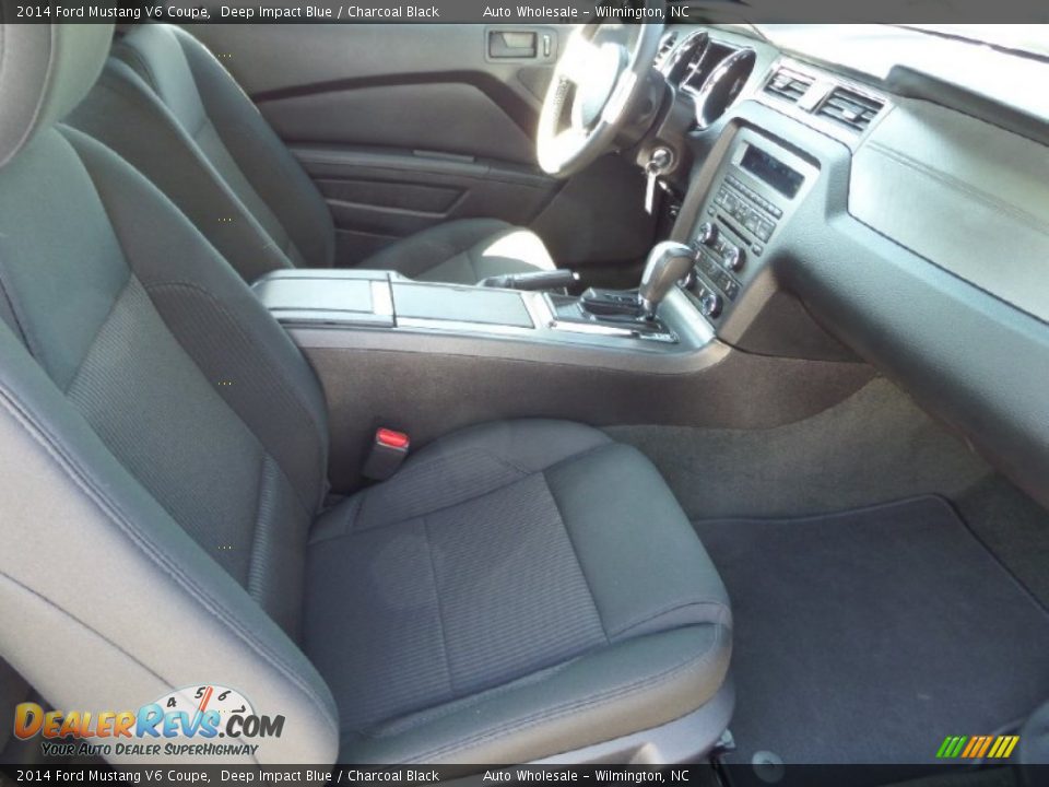 2014 Ford Mustang V6 Coupe Deep Impact Blue / Charcoal Black Photo #13