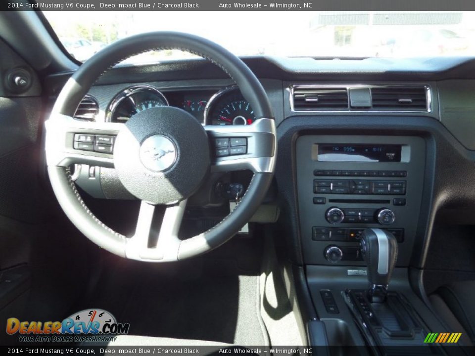 2014 Ford Mustang V6 Coupe Deep Impact Blue / Charcoal Black Photo #15