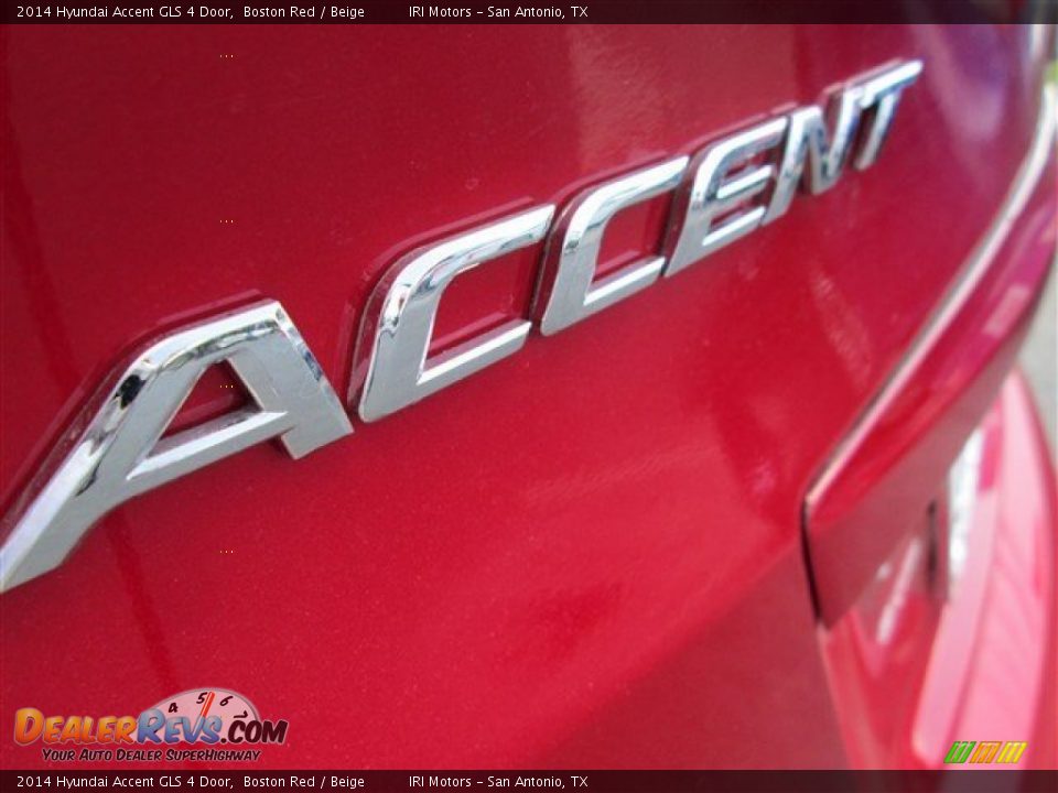 2014 Hyundai Accent GLS 4 Door Boston Red / Beige Photo #6