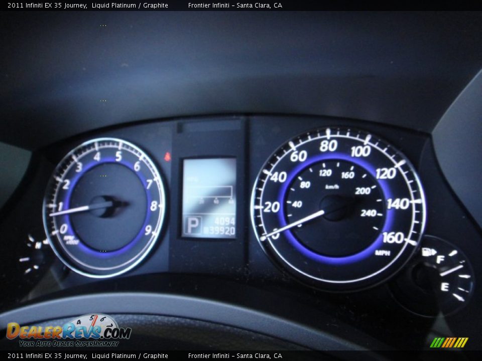 2011 Infiniti EX 35 Journey Liquid Platinum / Graphite Photo #8