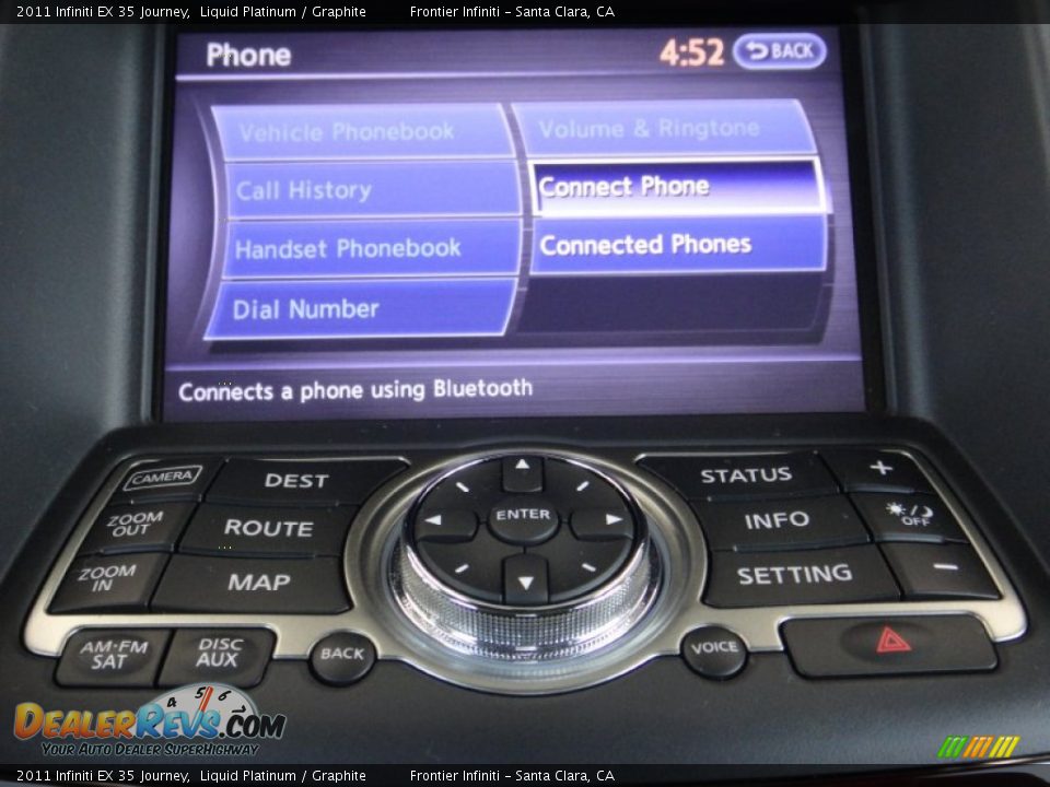 2011 Infiniti EX 35 Journey Liquid Platinum / Graphite Photo #11