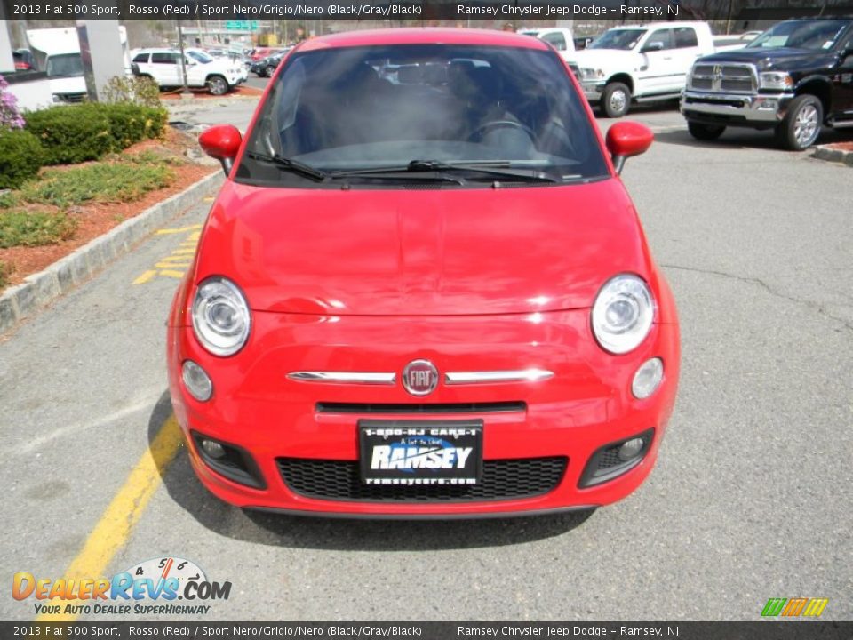 2013 Fiat 500 Sport Rosso (Red) / Sport Nero/Grigio/Nero (Black/Gray/Black) Photo #2