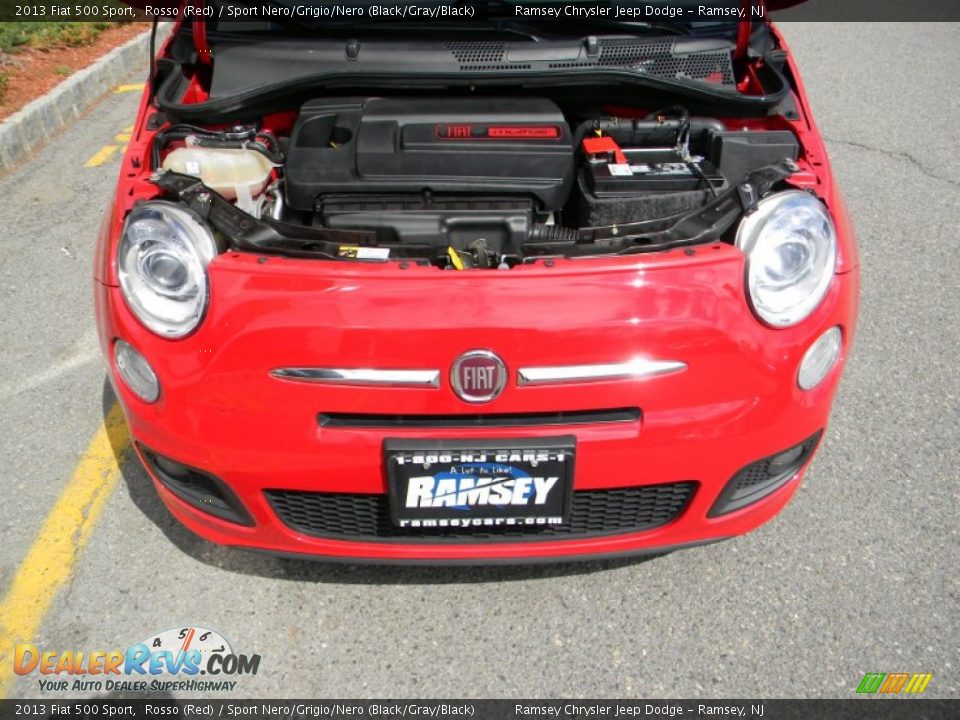 2013 Fiat 500 Sport Rosso (Red) / Sport Nero/Grigio/Nero (Black/Gray/Black) Photo #3