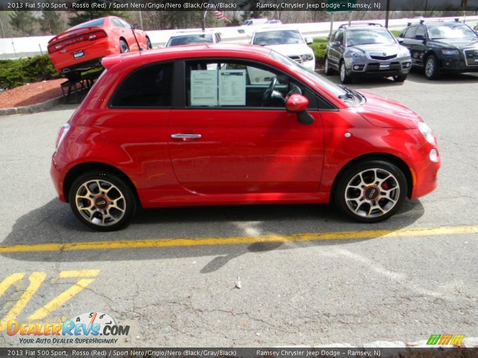 2013 Fiat 500 Sport Rosso (Red) / Sport Nero/Grigio/Nero (Black/Gray/Black) Photo #5