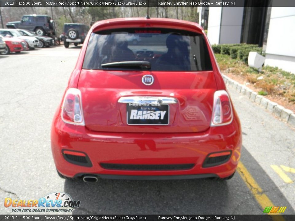 2013 Fiat 500 Sport Rosso (Red) / Sport Nero/Grigio/Nero (Black/Gray/Black) Photo #7