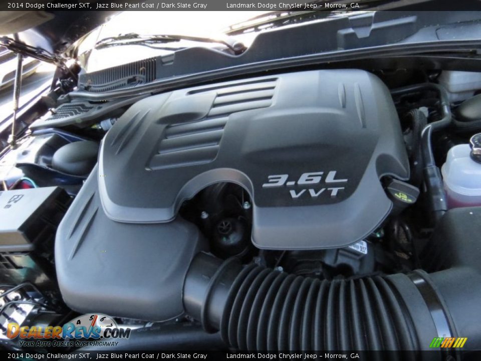 2014 Dodge Challenger SXT Jazz Blue Pearl Coat / Dark Slate Gray Photo #8