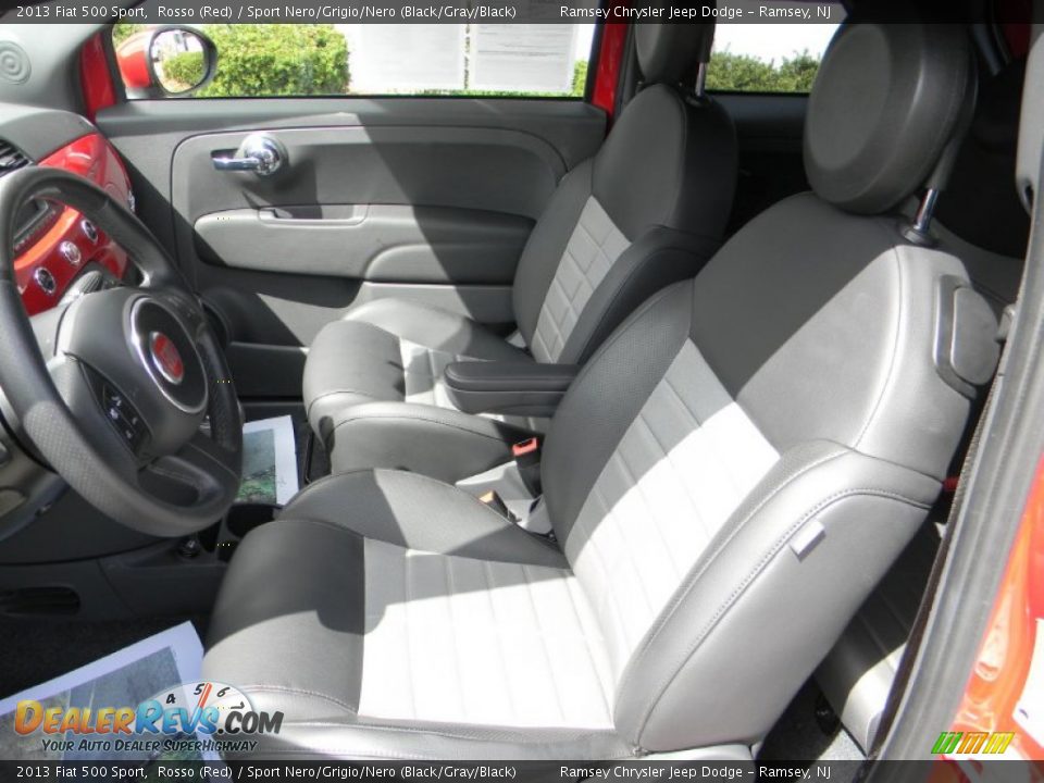 2013 Fiat 500 Sport Rosso (Red) / Sport Nero/Grigio/Nero (Black/Gray/Black) Photo #12