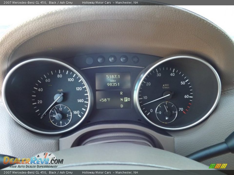2007 Mercedes-Benz GL 450 Black / Ash Grey Photo #12