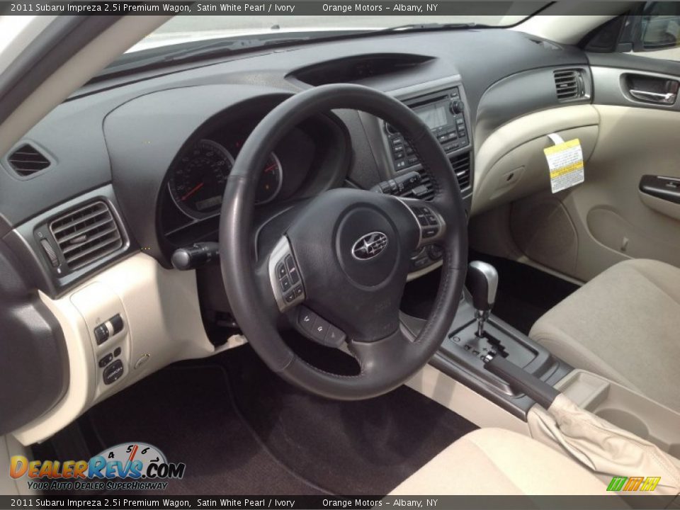 2011 Subaru Impreza 2.5i Premium Wagon Satin White Pearl / Ivory Photo #4