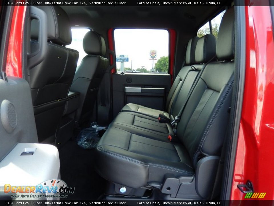 2014 Ford F250 Super Duty Lariat Crew Cab 4x4 Vermillion Red / Black Photo #7