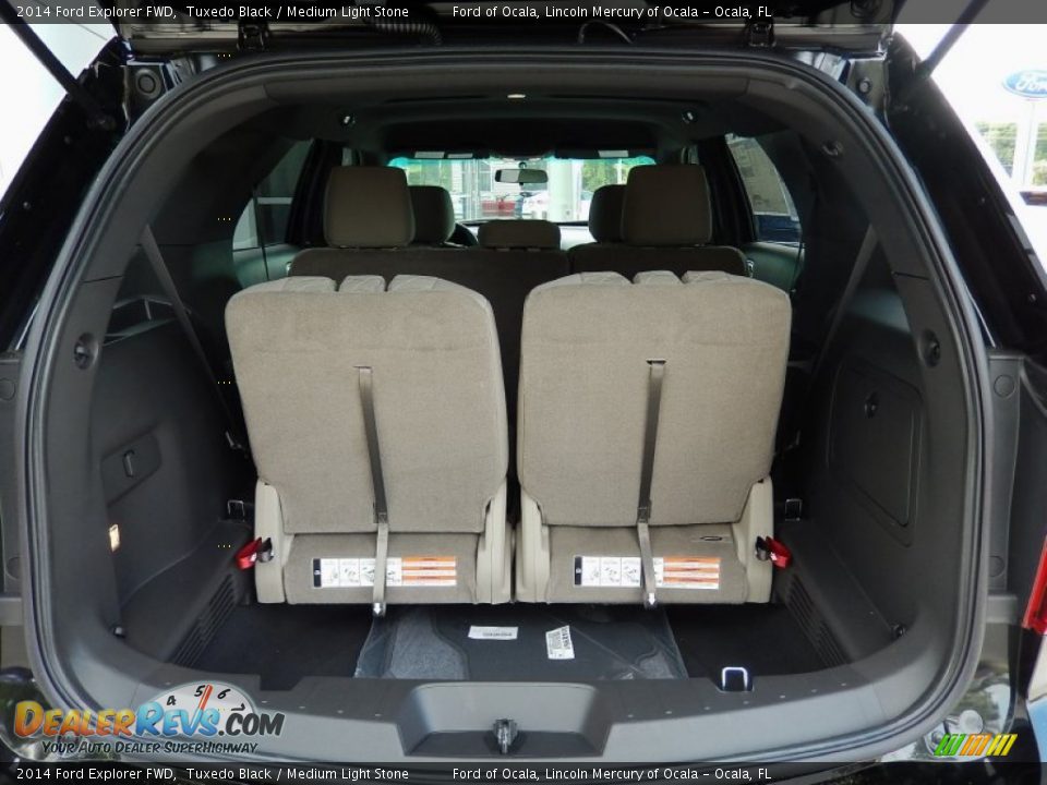 2014 Ford Explorer FWD Tuxedo Black / Medium Light Stone Photo #5