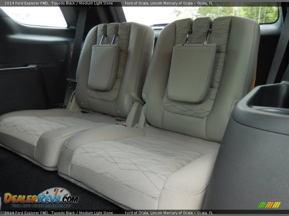2014 Ford Explorer FWD Tuxedo Black / Medium Light Stone Photo #8