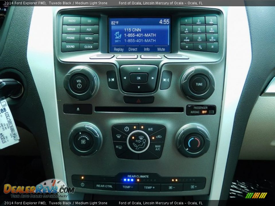 2014 Ford Explorer FWD Tuxedo Black / Medium Light Stone Photo #11