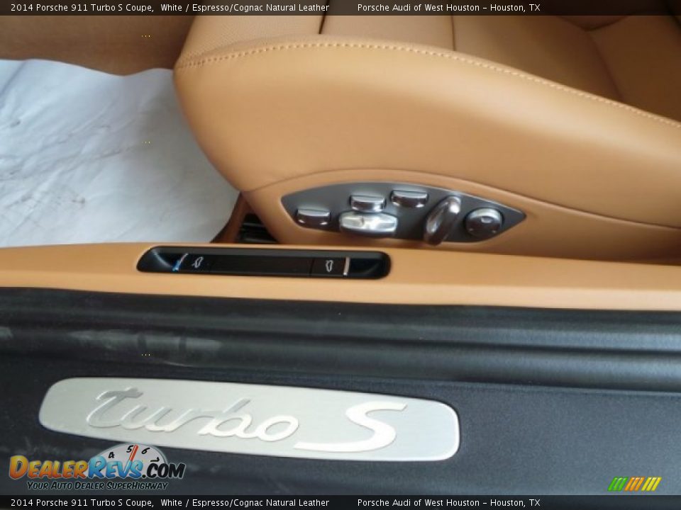 2014 Porsche 911 Turbo S Coupe White / Espresso/Cognac Natural Leather Photo #13