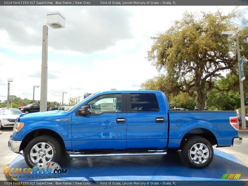 Blue Flame 2014 Ford F150 XLT SuperCrew Photo #2