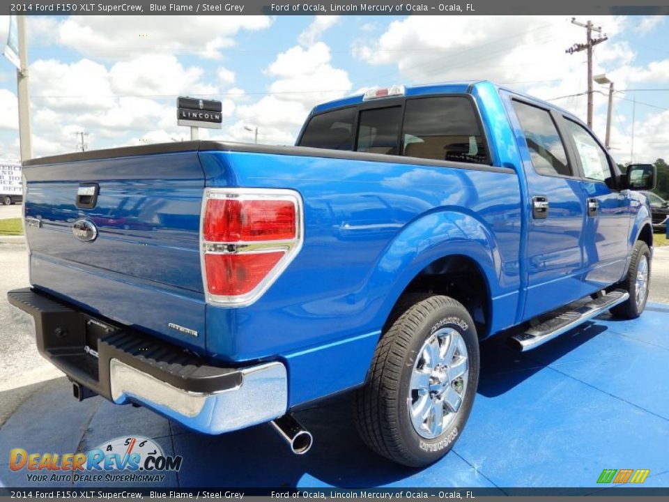 2014 Ford F150 XLT SuperCrew Blue Flame / Steel Grey Photo #3
