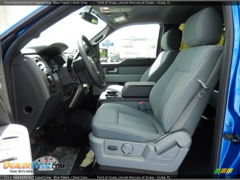 Steel Grey Interior - 2014 Ford F150 XLT SuperCrew Photo #6